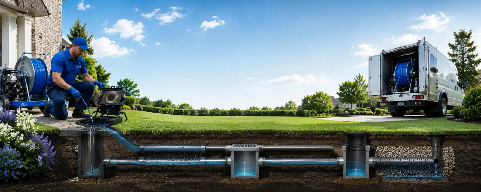 Outdoor drain cleaning information for New Lisbon, IN